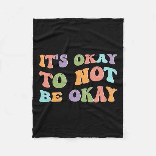 Gezondheidsbewustzijn Zonnebloem Het is oké om nie Fleece Deken (Voorkant)