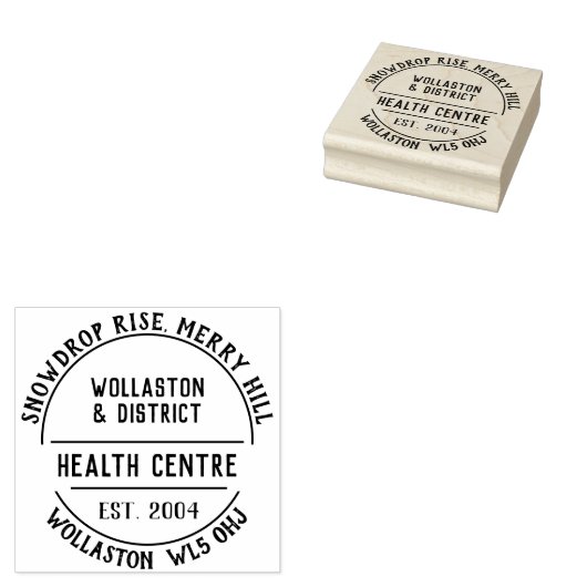 Gezondheidscentrum Rubber Stempel (Gestempeld)