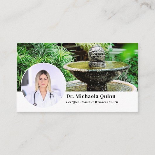 Gezondheidscoach Profielfoto QR Code Visitekaartje (Voorkant)