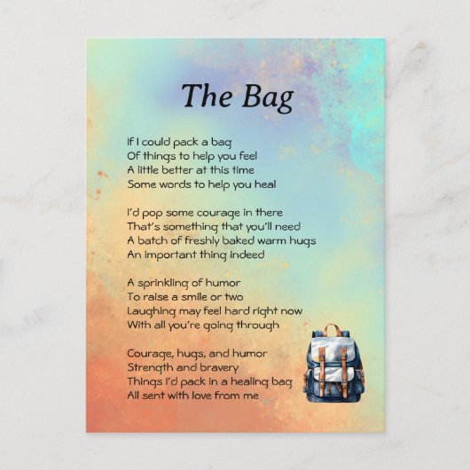 Gezondheidsgedicht  briefkaart (Voorkant)