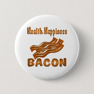 Gezondheidsgeluk Bacon Ronde Button 5,7 Cm
