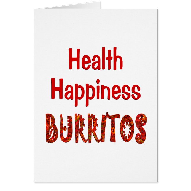 Gezondheidsgeluk Burritos (Voorkant)