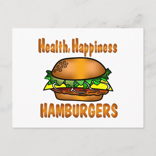 Gezondheidsgeluk Hamburgers Briefkaart (Voorkant)