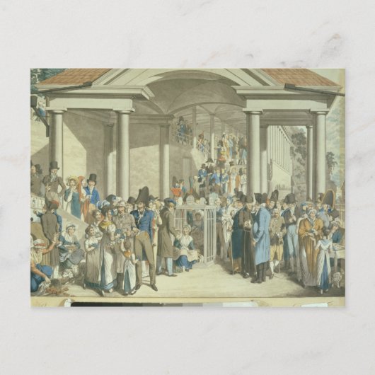 Gezondheidsgemeenschap in de fontein Karlsbader Briefkaart (Voorkant)