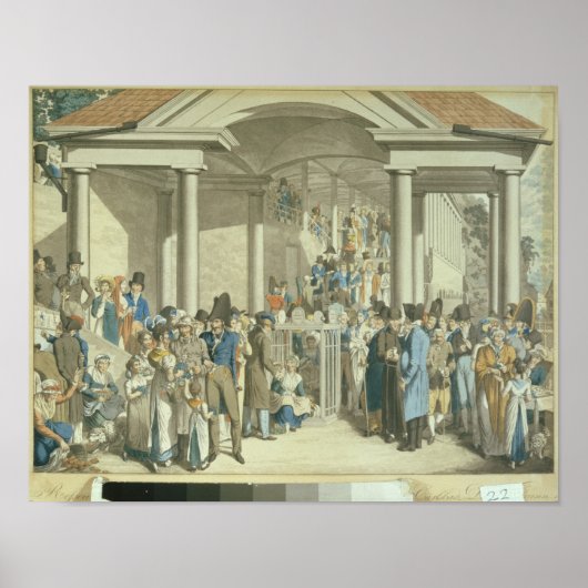 Gezondheidsgemeenschap in de fontein Karlsbader Poster (Voorkant)