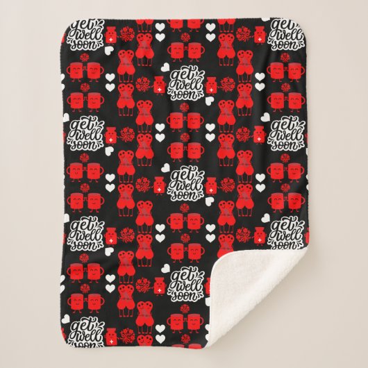 Gezondheidsherstel wordt snel beter sherpa deken (Voorkant)