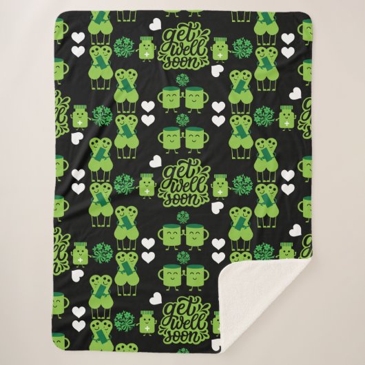 Gezondheidsherstel wordt snel beter sherpa deken (Voorkant)