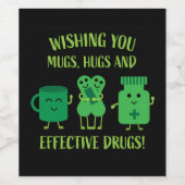 Gezondheidsherstel wordt snel beter wijn etiket (Enkel label)