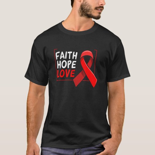 Gezondheidshoop Wereld AIDS Dag Bewustheid Daisy F T-shirt (Voorkant)