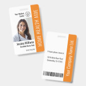 Gezondheidshulp thuis gecertificeerde verpleegkund badge (Voor- en achterkant)