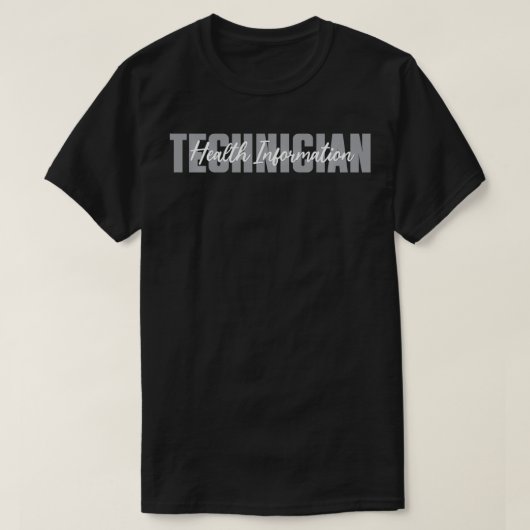 Gezondheidsinformatie Technicus Typeset Medical Re T-shirt (Design voorkant)
