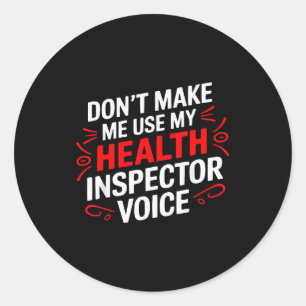 Gezondheidsinspecteur Beroep Volksgezondheid  Ronde Sticker