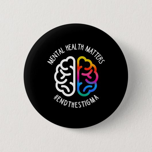 Gezondheidskwesties beëindigen stigma ronde button 5,7 cm (Voorkant)