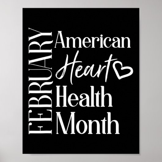 Gezondheidsmaand februari Amerikaanse hartgezondhe Poster (Voorkant)