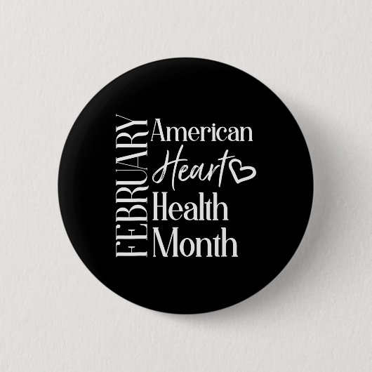 Gezondheidsmaand februari Amerikaanse hartgezondhe Ronde Button 5,7 Cm (Voorkant)