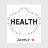 Gezondheidsmasker vinyl sticker (Vel)