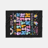 Gezondheidsondersteuningsteam groovy mannen vrouwe fleece deken (Voorkant (Horizontaal))