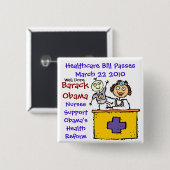 GEZONDHEIDSPASSEN VIERKANTE BUTTON 5,1 CM (Voorkant /achterkant)