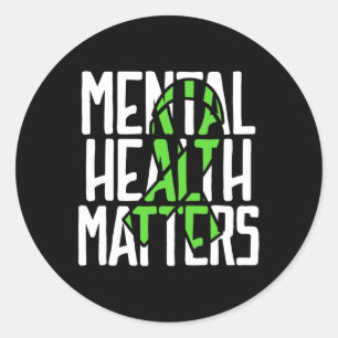 gezondheidsproblemen bestrijden stigma bewustwordi ronde sticker