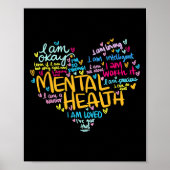 Gezondheidsproblemen Bewustzijn Harten Moederdag Poster (Voorkant)