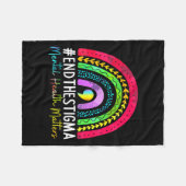 Gezondheidsproblemen Einde van het Stigma Rainbow Fleece Deken (Voorkant (Horizontaal))