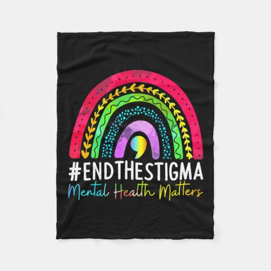 Gezondheidsproblemen Einde van het Stigma Rainbow Fleece Deken (Voorkant)