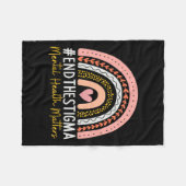 Gezondheidsproblemen Einde van het Stigma Rainbow Fleece Deken (Voorkant (Horizontaal))