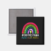 Gezondheidsproblemen Einde van het Stigma Rainbow Magneet (Voorkant / Achterkant)