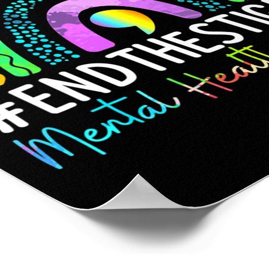 Gezondheidsproblemen Einde van het Stigma Rainbow Poster (Hoek)