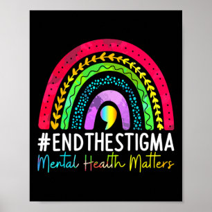 Gezondheidsproblemen Einde van het Stigma Rainbow  Poster