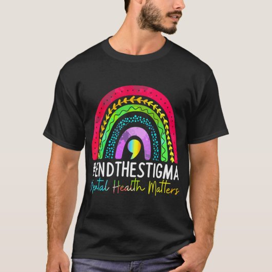 Gezondheidsproblemen Einde van het Stigma Rainbow  T-shirt (Voorkant)