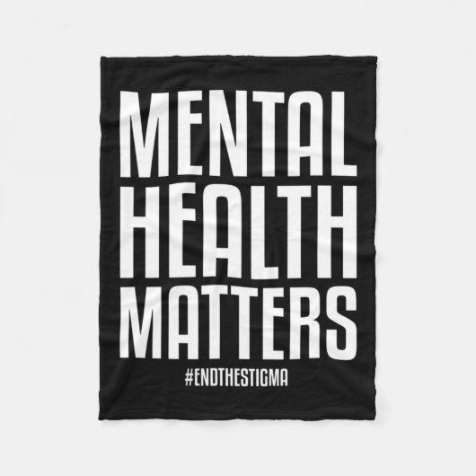 Gezondheidsproblemen Eindigen het stigma Mental He Fleece Deken (Voorkant)