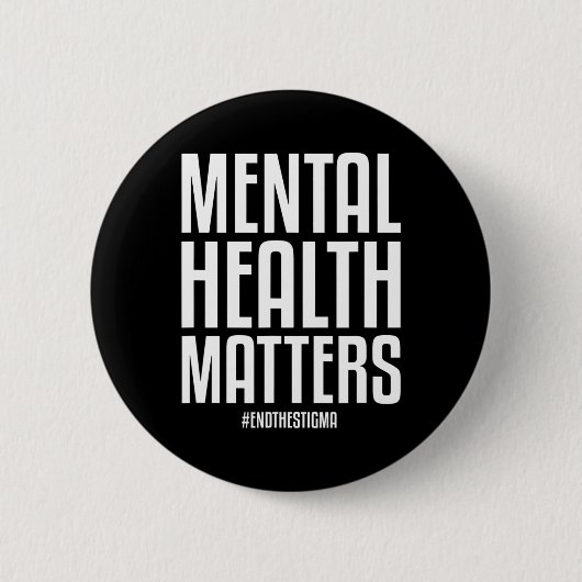 Gezondheidsproblemen Eindigen het stigma Mental He Ronde Button 5,7 Cm (Voorkant)
