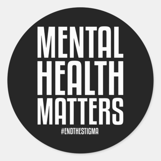 Gezondheidsproblemen Eindigen het stigma Mental He Ronde Sticker (Voorkant)