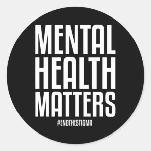 Gezondheidsproblemen Eindigen het stigma Mental He Ronde Sticker