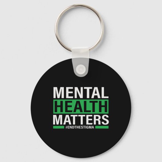 Gezondheidsproblemen Eindigen het stigma Mental He Sleutelhanger (Voorkant)