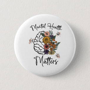 Gezondheidsproblemen Geestelijk gezondheidsbewustz Ronde Button 5,7 Cm