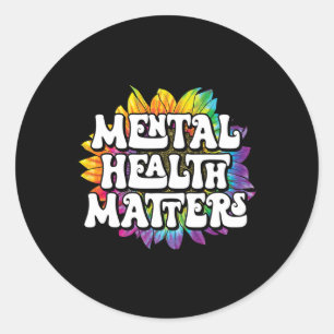Gezondheidsproblemen Hersenziekte Geestelijke gezo Ronde Sticker