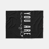 Gezondheidsproblemen Je bent genoeg zelfliefde vro Fleece Deken (Voorkant (Horizontaal))