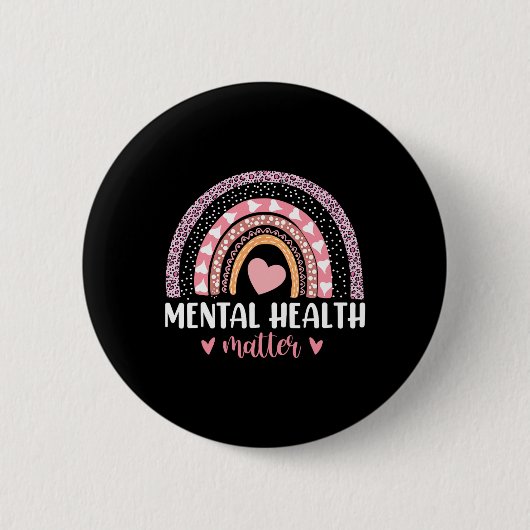 Gezondheidsproblemen Leopard Heart Pink Rainbow Aw Ronde Button 5,7 Cm (Voorkant)