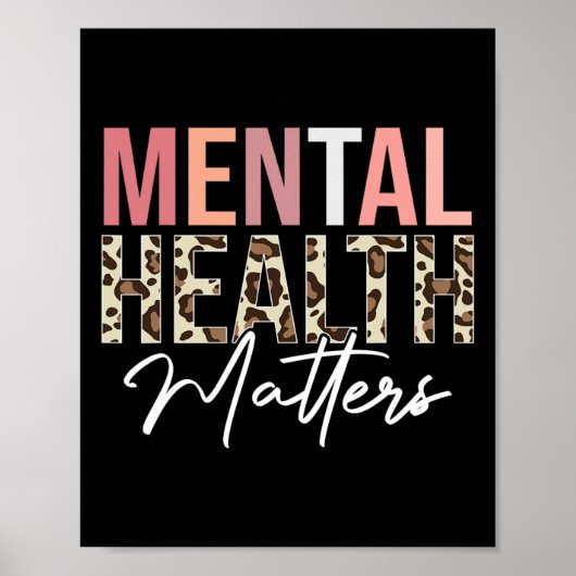 Gezondheidsproblemen Leopard Human Mental Health A Poster (Voorkant)