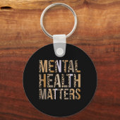 Gezondheidsproblemen Leopard Print Mental Awarenes Sleutelhanger (Voorkant)