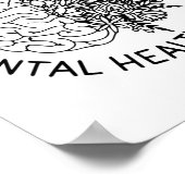 Gezondheidsproblemen Menselijk brein Bloemen Gezon Poster (Hoek)