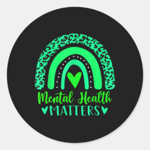 Gezondheidsproblemen Mentaal bewustzijn Leopard Ra Ronde Sticker