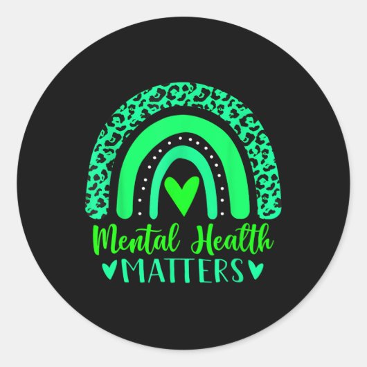 Gezondheidsproblemen Mentaal bewustzijn Leopard Ra Ronde Sticker (Voorkant)