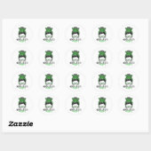 Gezondheidsproblemen Messy Bun Vrouw Neurodiversit Ronde Sticker (Vel)