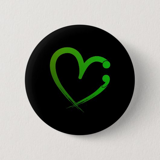 Gezondheidsproblemen Semicolon Hartbewustzijn Maan Ronde Button 5,7 Cm (Voorkant)