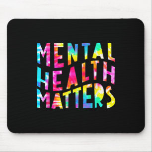 Gezondheidsproblemen Tie Dye Mental Health Awarene Muismat