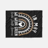 Gezondheidsproblemen We Draag Green Mental Health  Fleece Deken (Voorkant (Horizontaal))