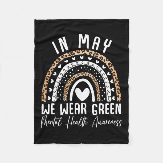 Gezondheidsproblemen We Draag Green Mental Health  Fleece Deken (Voorkant)